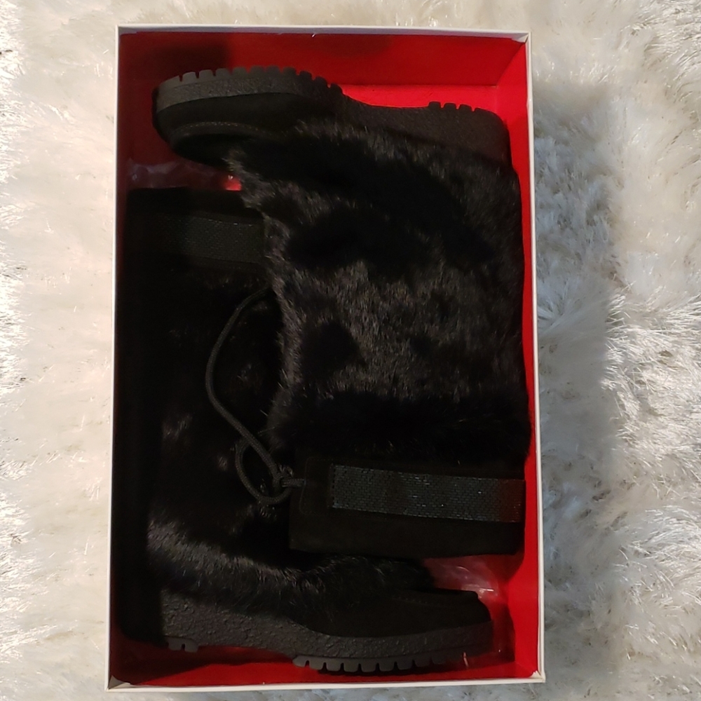 Coach fur boots